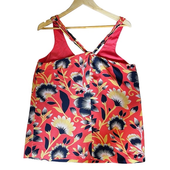J. Crew silk floral sleeveless loose fit blouse size 12T excellent condition - Picture 9 of 12